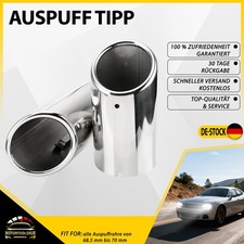 2x Auspuffblende Endrohrblende Chrom Edelstahl für VW Tiguan AD1 GOLF 6 VI 7 VII