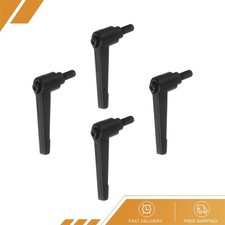4Pcs M6x12mm Adjustable Clamping Lever Handle Black