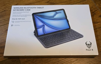 PAUL B WIRELESS BLUETOOTH TABLET KEYBOARD CASE Air 10.9 Inch