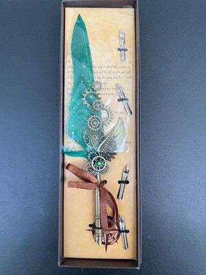 Dolin 1502 World Map Series Steampunk Feather Quill Pen Set