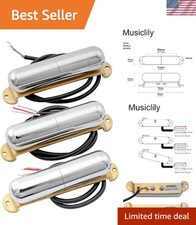 Alnico 5 Lipstick Pickup Set for Strat Style Electric Guitar - Chrome Elegance