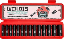14PC Deep Impact Socket Set 3/8" Drive Metric 7mm-21mm 6-Point