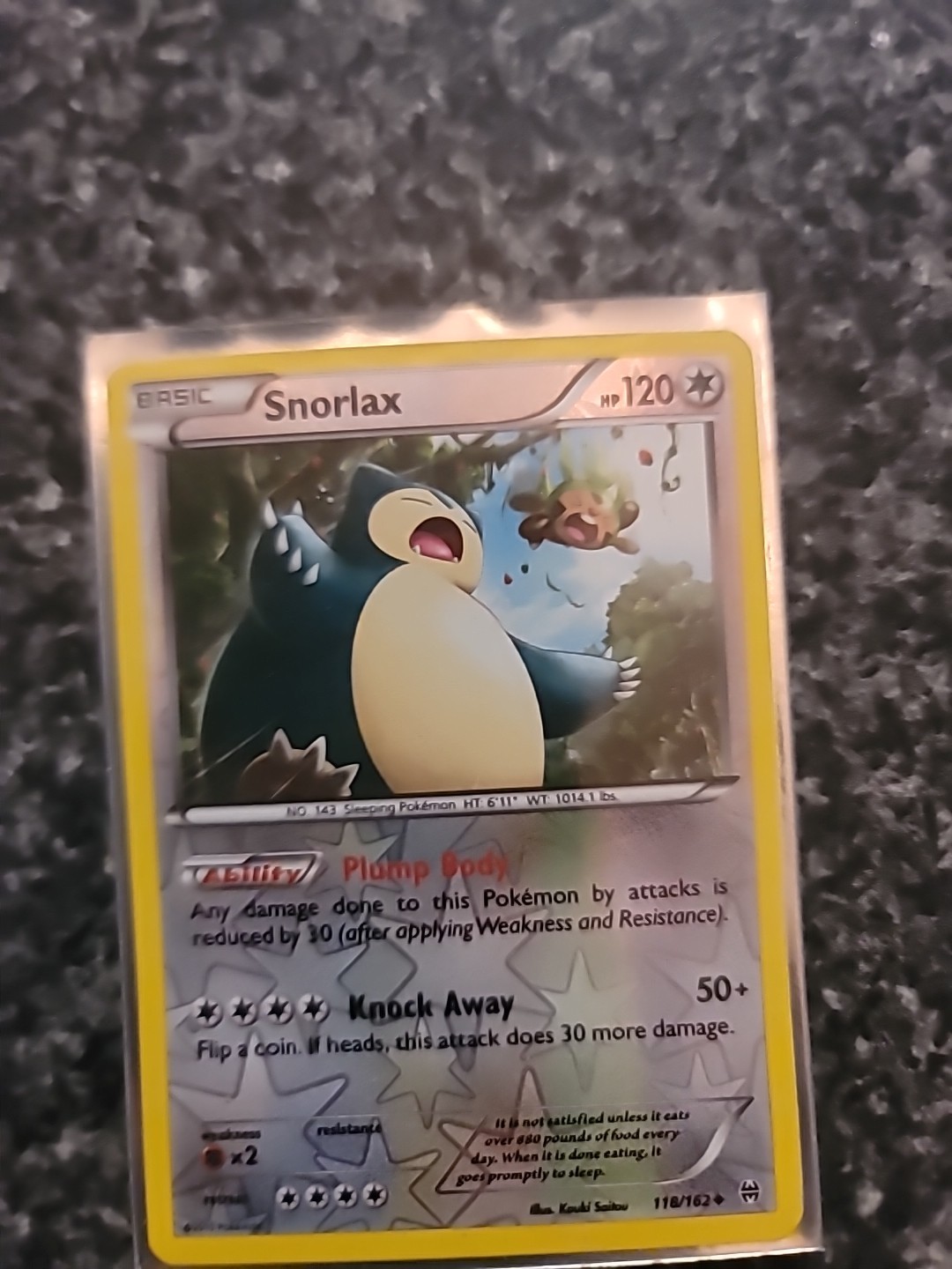 Snorlax 118/162 Reverse Holofoil XY - BREAKthrough Uncommon Pokemon NM