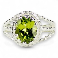 Peridot, 925 Sterling Silver Ladies Ring, SR070