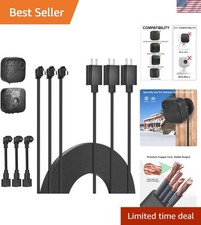 Flat  Weather-resistant 10ft Power Extension Cables for Blink Cameras - 3 Pack