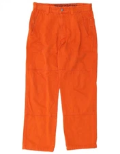 MURPHY & NYE Mens Straight Chino Trousers W31 L28  Orange Cotton CR05