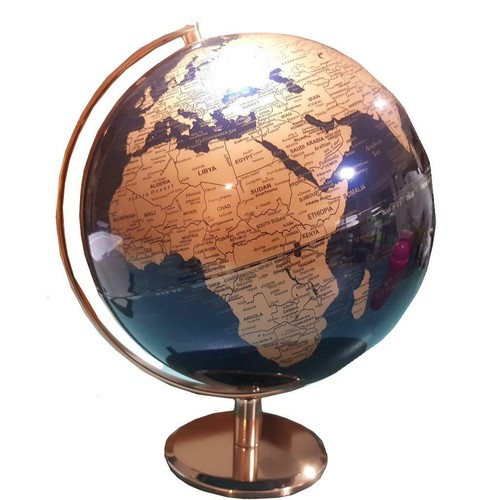 STUNNING World Globe Navy Blue Rose Gold Home Decor Wedding Birthday Gift 25cm - Picture 4 of 12