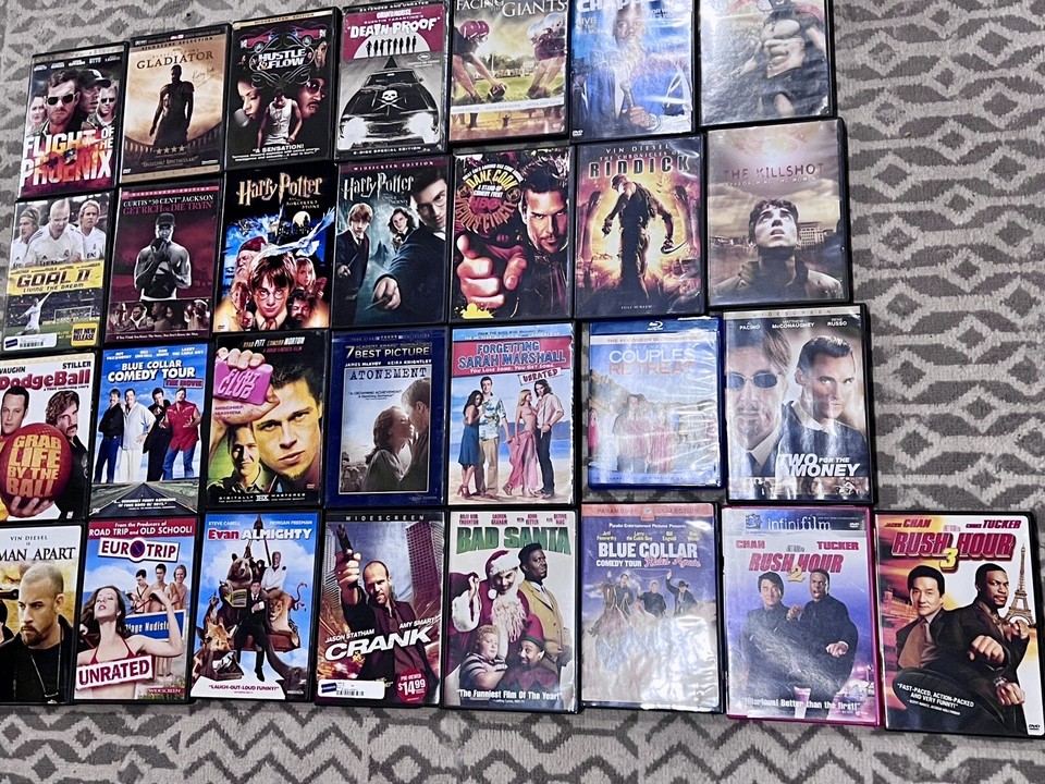 29 DVD Movie Bulk Lot; Blockbusters, Big Hits & Stars, Action Drama ...