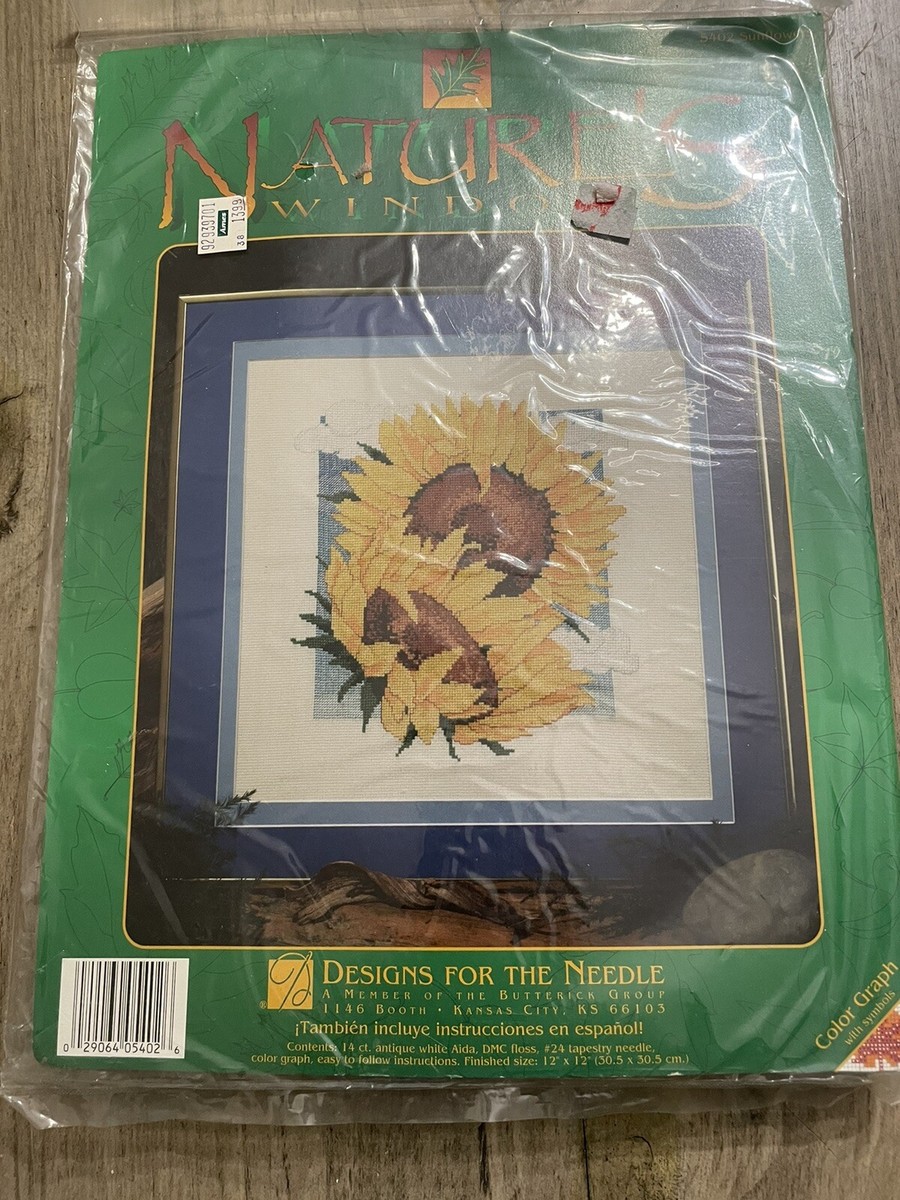 Designs For The Needle Sunflowers Stitch Kits #5402 Sealed 12x12