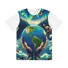 All Over Print T Shirt Retro Style Earth Day Animal Nature Conservation Art Love