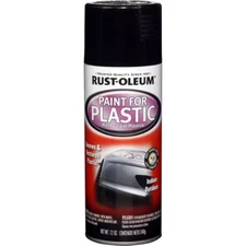 Rust-Oleum 248649 Automotive Paint for Plastics Spray Paint, 12 oz, Gloss Black