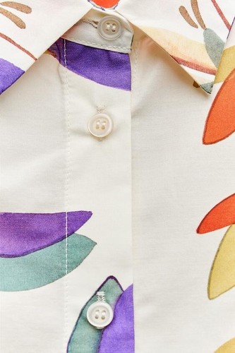 Zara summer suit xs cotton floral - Picture 8 of 12