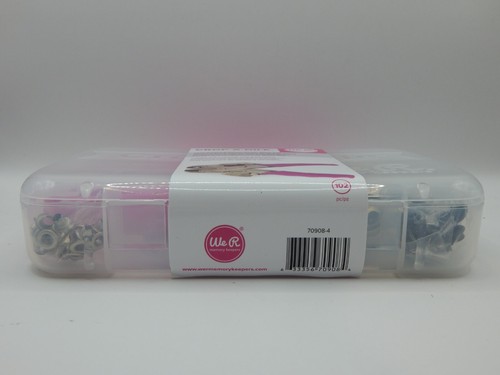 NEW Pink Crop-A-Dile Hole Punch & Eyelet Kit, Storage Case, 100 Eyelets. NIB - Picture 4 of 11