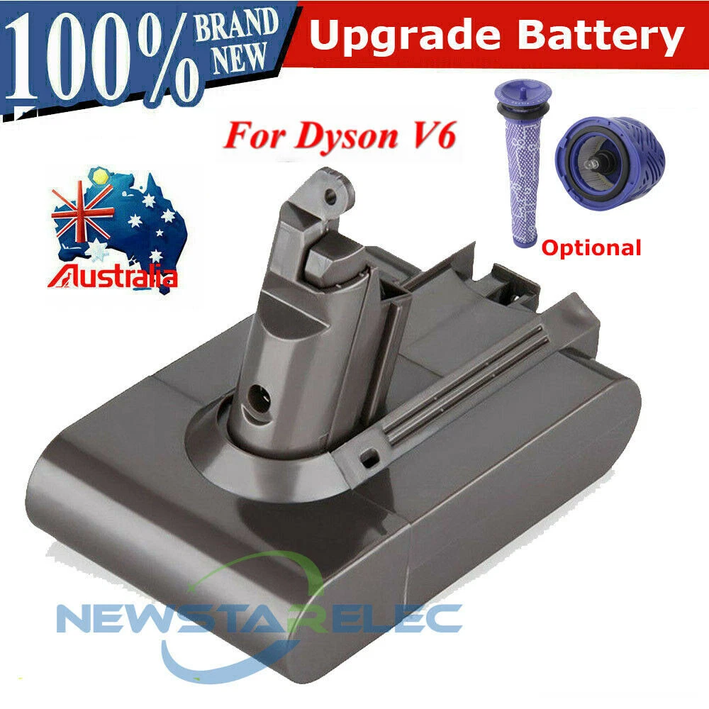 Homesuit V6 Battery Replacement,21.6V 4000mAh DC59 V6 Battery for Dyson V6  Absolute Animal Motorhead