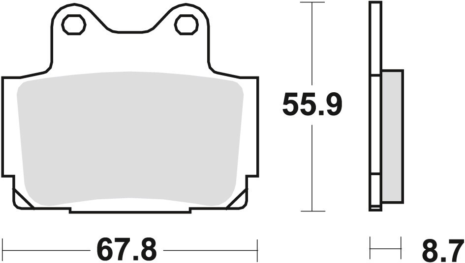 Plaquettes de frein organiques KH104 pour moto Yamaha FZS Facom et TZR 125 1988-2003