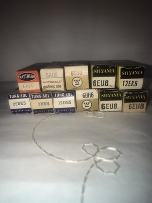vintage radio vacuum tubes lot of 11 tung sol raytheon sylvania westinghouse