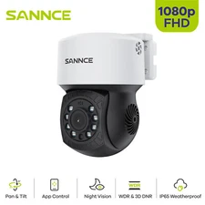 SANNCE 1080P Outdoor Security Camera Outdoor Night Vision 360°Pan Tilt APP Contr