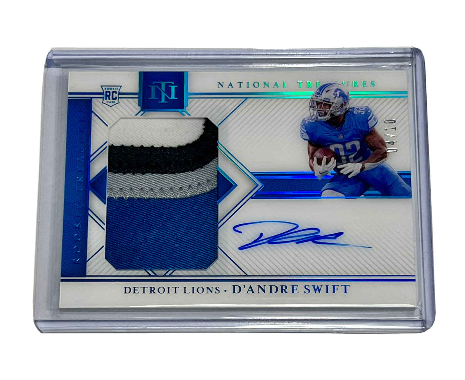 2020 National Treasures D’Andre Swift Rookie Treasures RPA patch auto /10