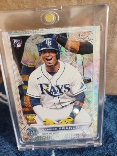 topps 2022 chrome baseball logofractor#80 wander franco mlb mega