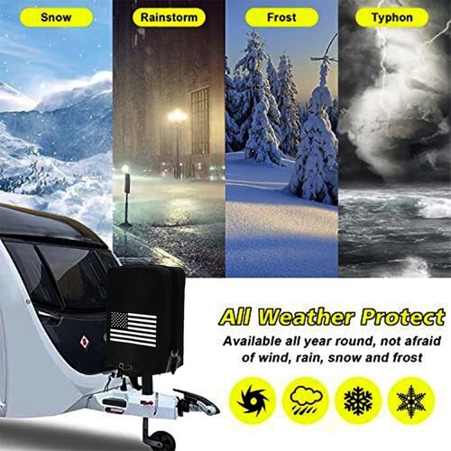 Electric Jack Cover, 600D Oxford Fabric Universal RV Electric Tongue Trailer - Picture 5 of 7