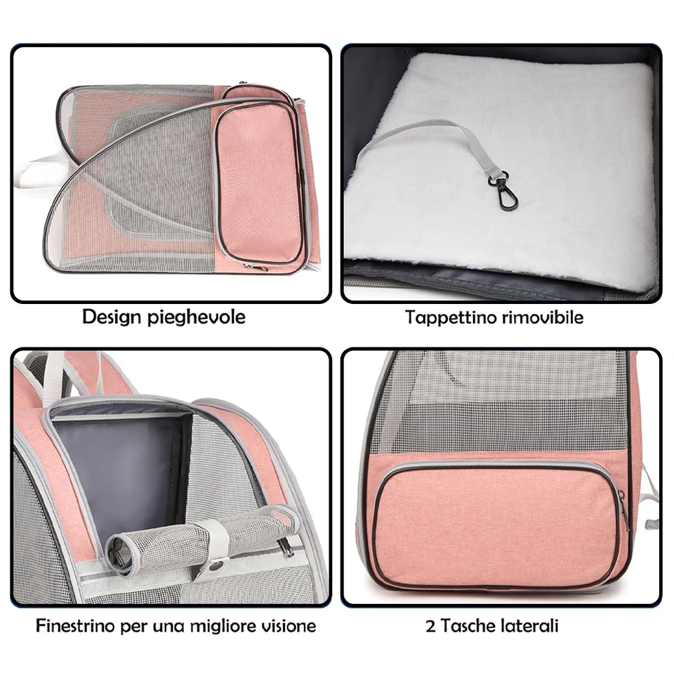 Haustier Rucksack Hunderucksack Tiertragetasche Tragetasche Hunde Katzenrucksack - Bild 3 von 4