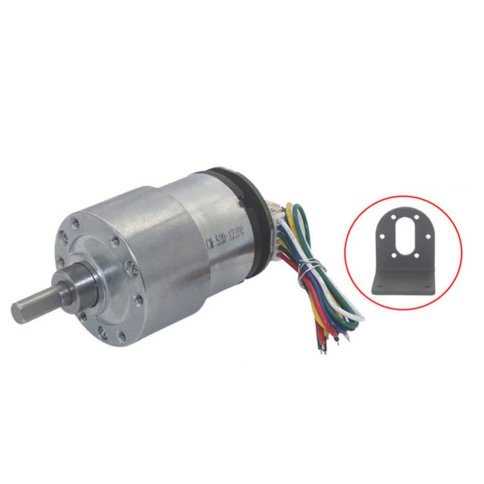 Getriebemotor DC 6V 12V Mit Encoder 20-1000RPM Metall Getriebe Motor JGB37-520 - Bild 2 von 4