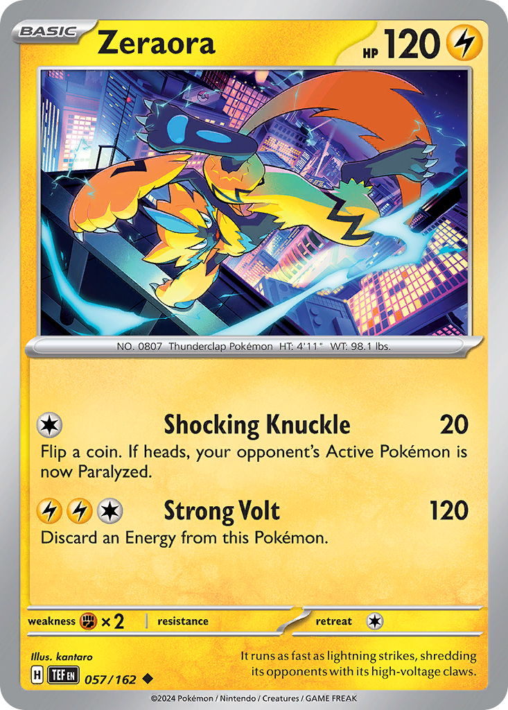 raura Zeraora 57/162 Uncommon | Temporal Forces | Pokemon Card | eBay