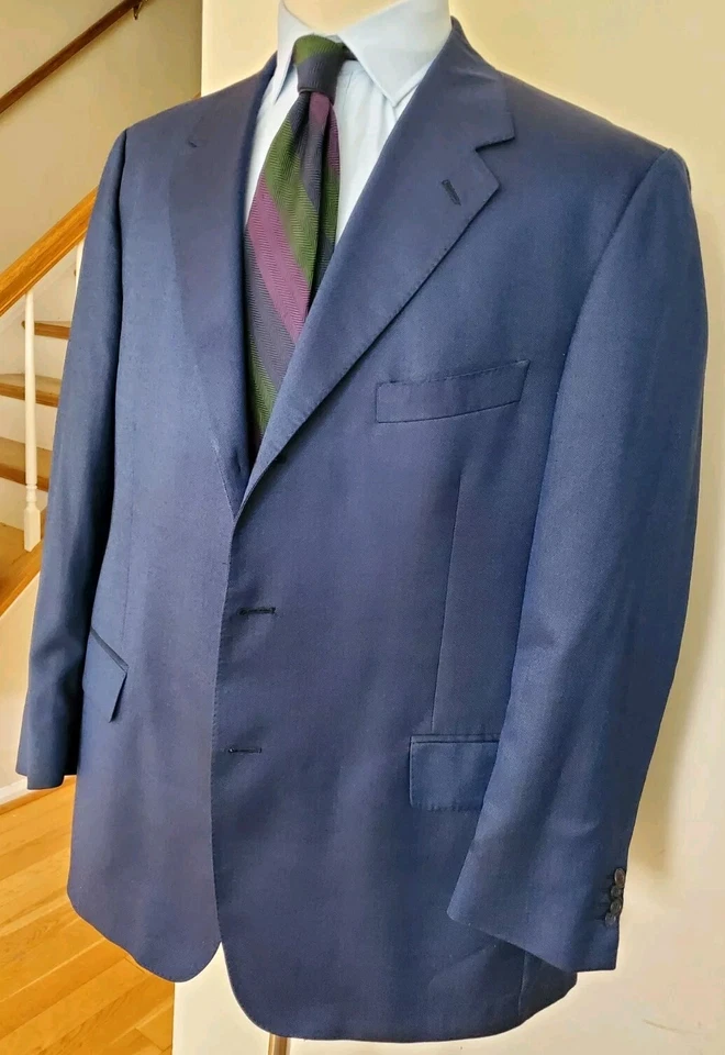 Blazer E. Thomas Natuzzi Azul Marino Talla 44R. Hecho en Italia. Foto 2 de 4