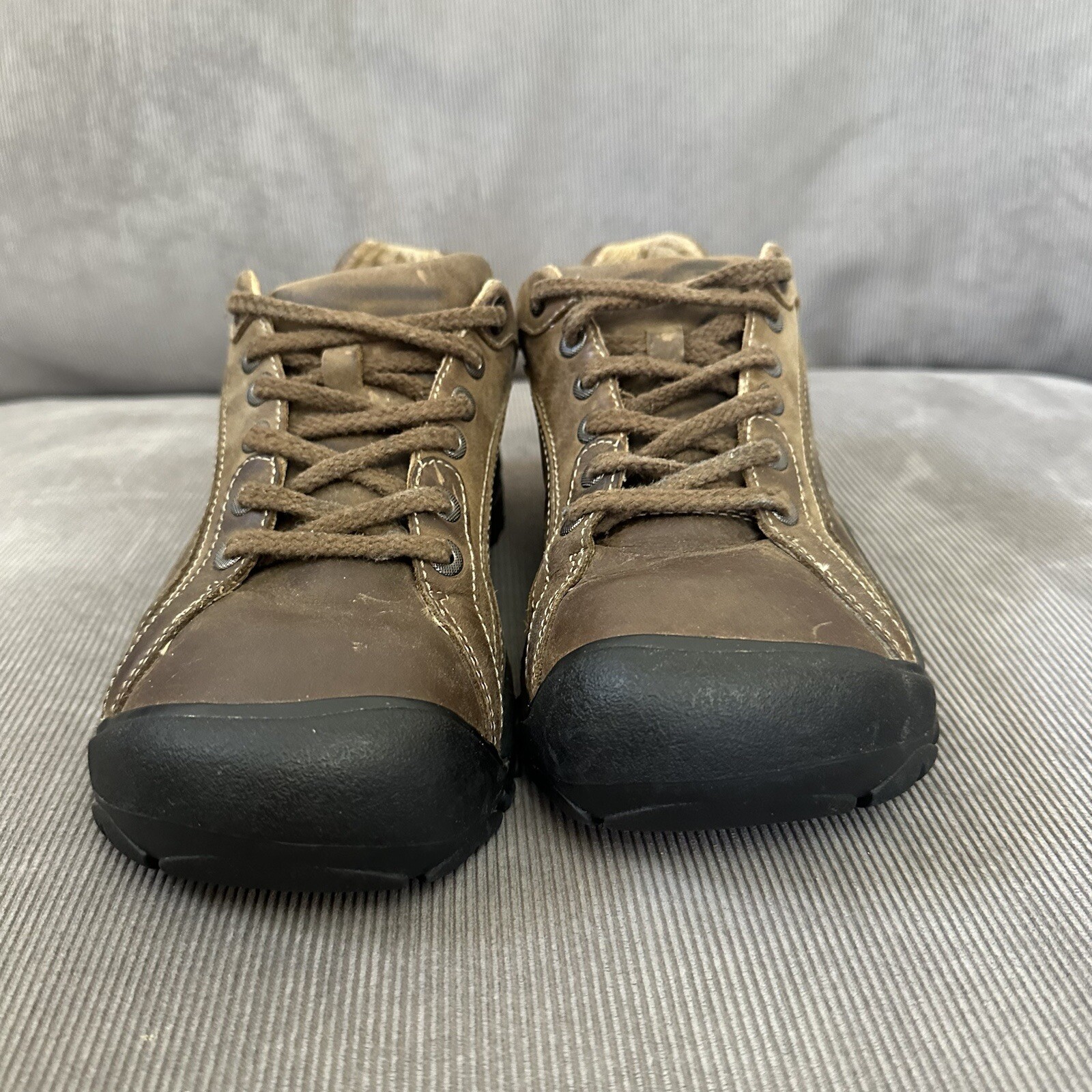 Scarpe Keen Presidio Donna 7 Marroni Pelle Sneakers Comfort Camminata Escursionismo