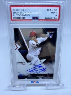Shohei Ohtani autographed rookie card 2018 Topps Finest RC