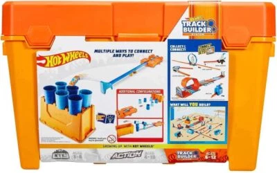 Hot Wheels GCF91 Track Builder Fässer-Stunt Box Starter Spielzeug Autorennbahn
