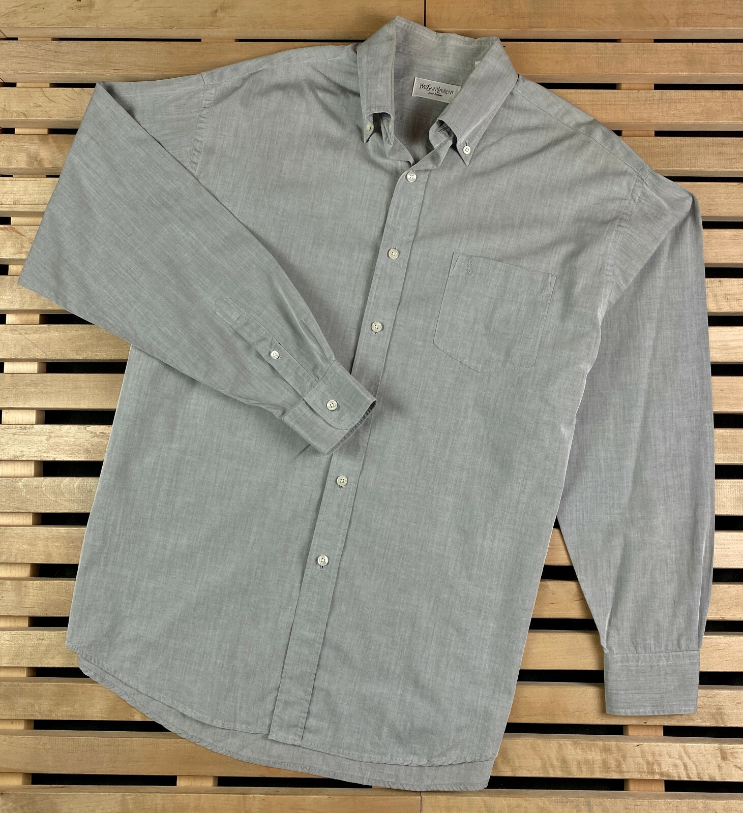 Camicia Uomo Manica Lunga Yves Saint Laurent Vintage Taglia L