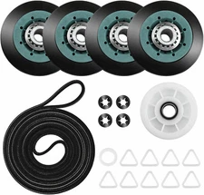 WGD9470WW2 Whirlpool Heavy Duty Dryer Rollers Pulley Belt Kit