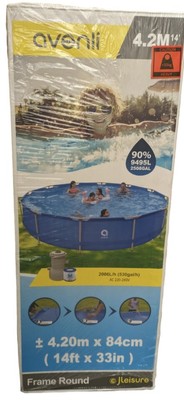 Avenli Jilong 4,20 mx 84 cm Blau Rundpool mit Filter NEU