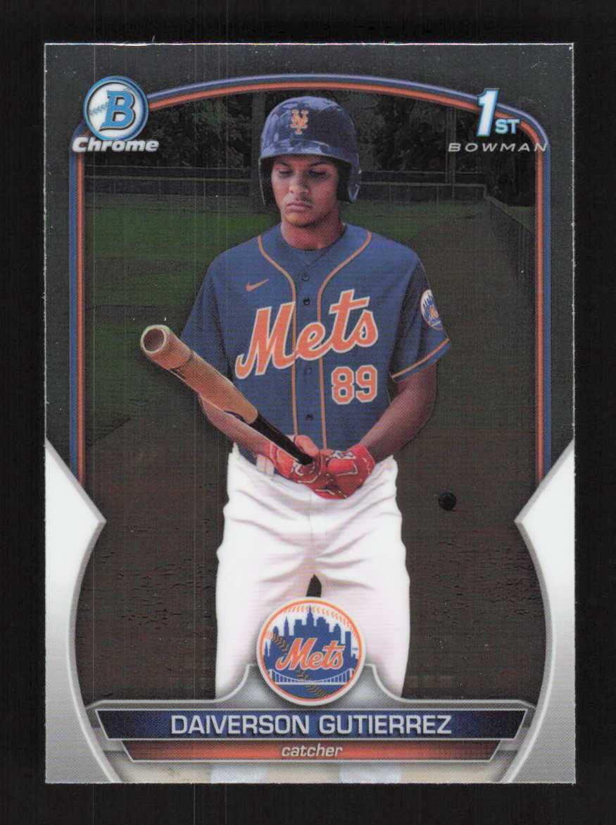 Daiverson Gutierrez 2023 Bowman Chrome 1st New York Mets Daiverson Gutierrez 2023 Bowman Chrome 1st New York Mets