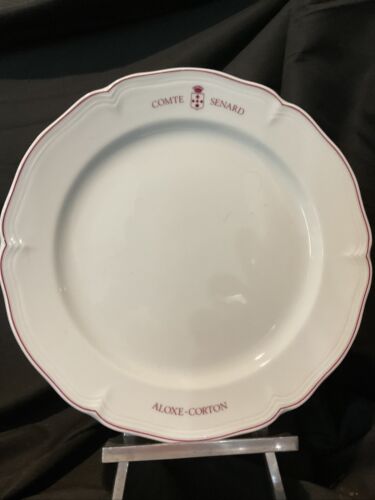 Comte Senard Burgundy Chateau Dinner Plate Aloxe Corton Limoges China 10 In - Picture 1 of 6