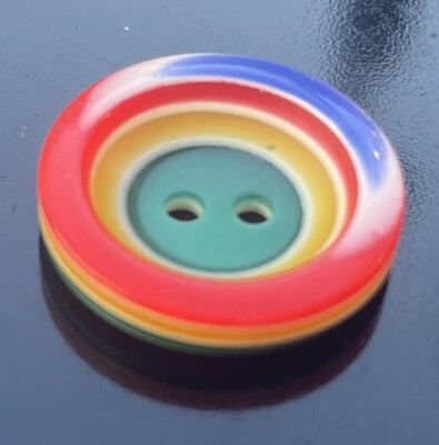 Lea Stein Rhodoid Multi Layer  2-hole Button