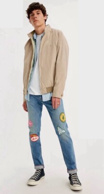 新品タグ付きLEVI'S 512 SLIM TAPER デニム NEW LEVIS 512 SLIM TAPER FIT BLUE DENIM/PATCHES 5-POCKET ZIP-FLY