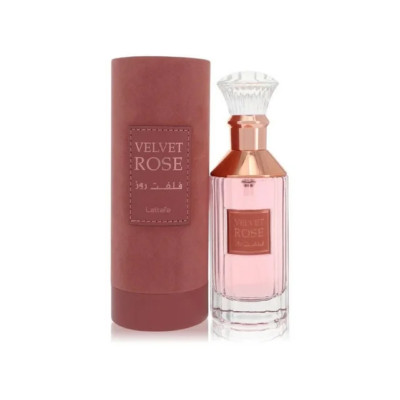 VELVET ROSE EDP SPRAY 100 ML(3.4 FL.OZ) BY LATTAFA ( ROSE, MUSKY, WOODY)