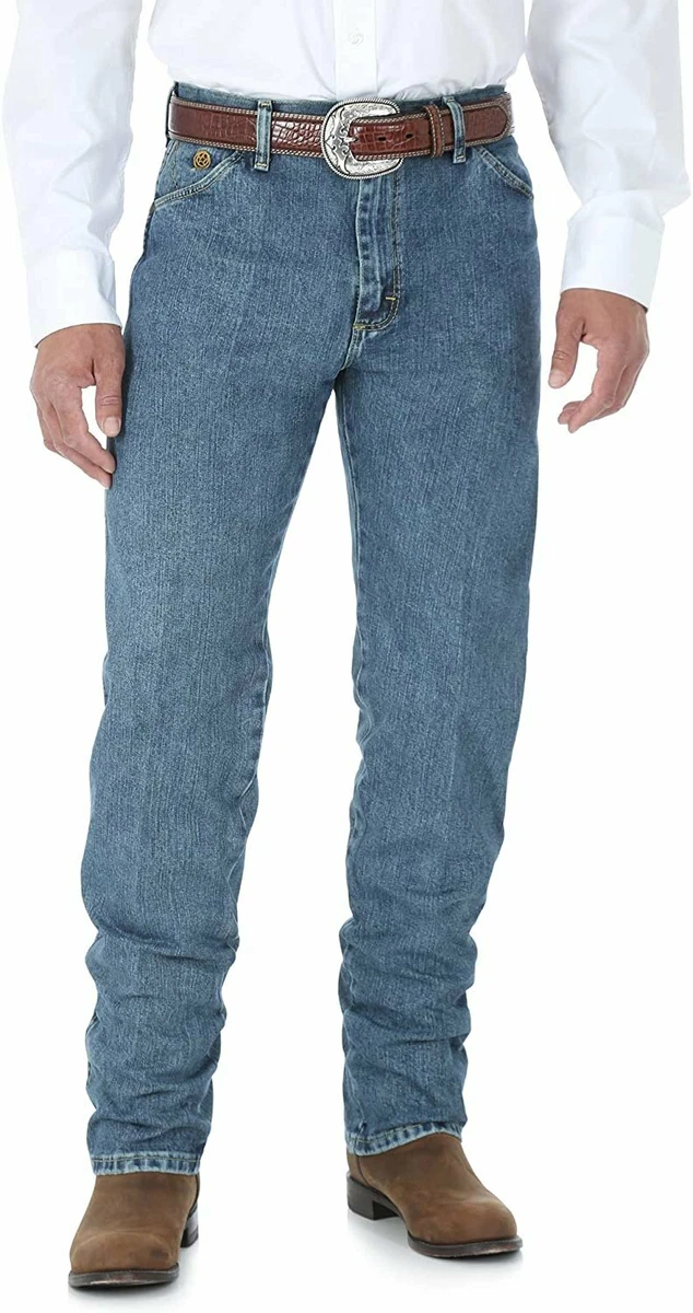 Wrangler Men s George Strait Cowboy Cut Original Fit Jean Greyed Denim