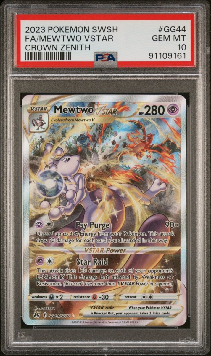 PSA 10 Mewtwo Vstar GG44/GG70 Crown Zenith Full Art Holo PSA 10 Mewtwo Vstar GG44/GG70 Crown Zenith Full Art Holo