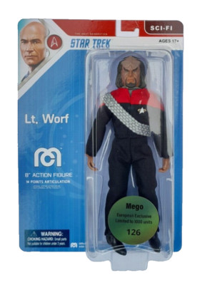 MEGO STAR TREK THE NEXT GENERATION LT WORF 8'' LIMITED EDITION ACTIONFIGUR NEU