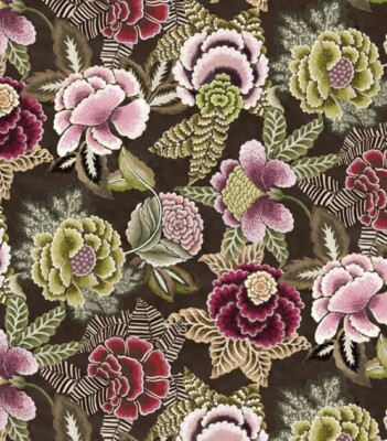 Designers Guild Curtain Fabric 'ROSE DE DAMAS - CRANBERRY' 3.5 METRES - VELVET