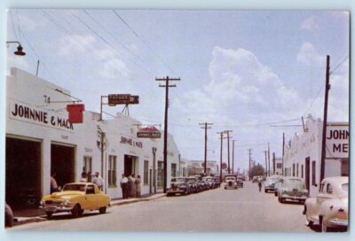 c1950's Worlds Largest Auto Service Plant Classic Cars Miami Florida FL Postcard