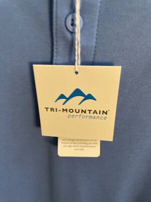 Tri- Mountain Performance Ultra Cool Men s Shirt. Size L NWT Moisture Wicking