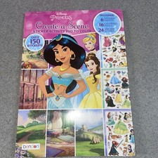 Disney Princess Create a Scene Sticker activity Pad to Color - 6 sticker sheets.