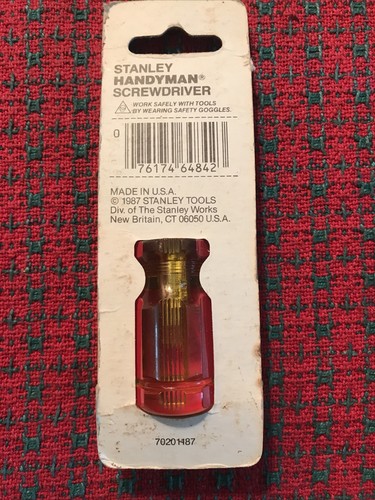 VINTAGE STANLEY USA SCREWDRIVER 64-842 NOS! 🇺🇸 - Picture 4 of 5
