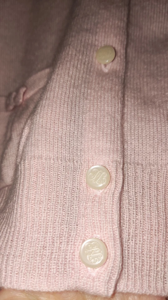 Cárdigan Polo Ralph Lauren Niñas Rosa 100% Cachemira Talla 5 Años  Foto 4 de 4