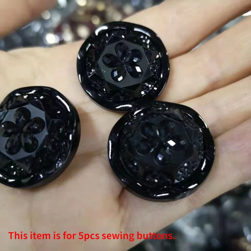 5x 25/30mm Round Buttons Resin DIY Sewing for Winter Coat Jacket Sweater Costume - Image 2 of 4