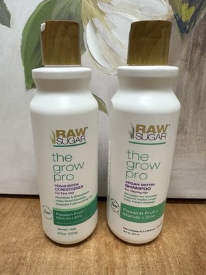 Raw Sugar Shampoo & Conditioner,  The Grow Pro  Hair Care Duo, 18 Fl Oz/ea